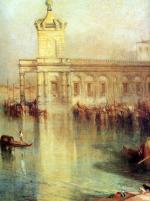 水彩大师 William Turner_The Dogana San Giorgio Sun